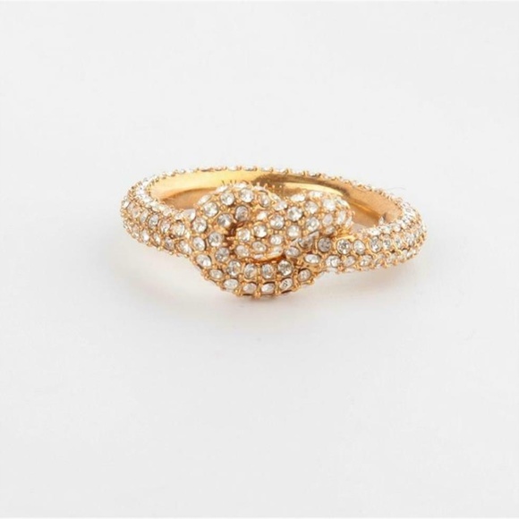 Michael Kors Brilliance GOLD Crystal Pave Ring - Picture 1 of 6